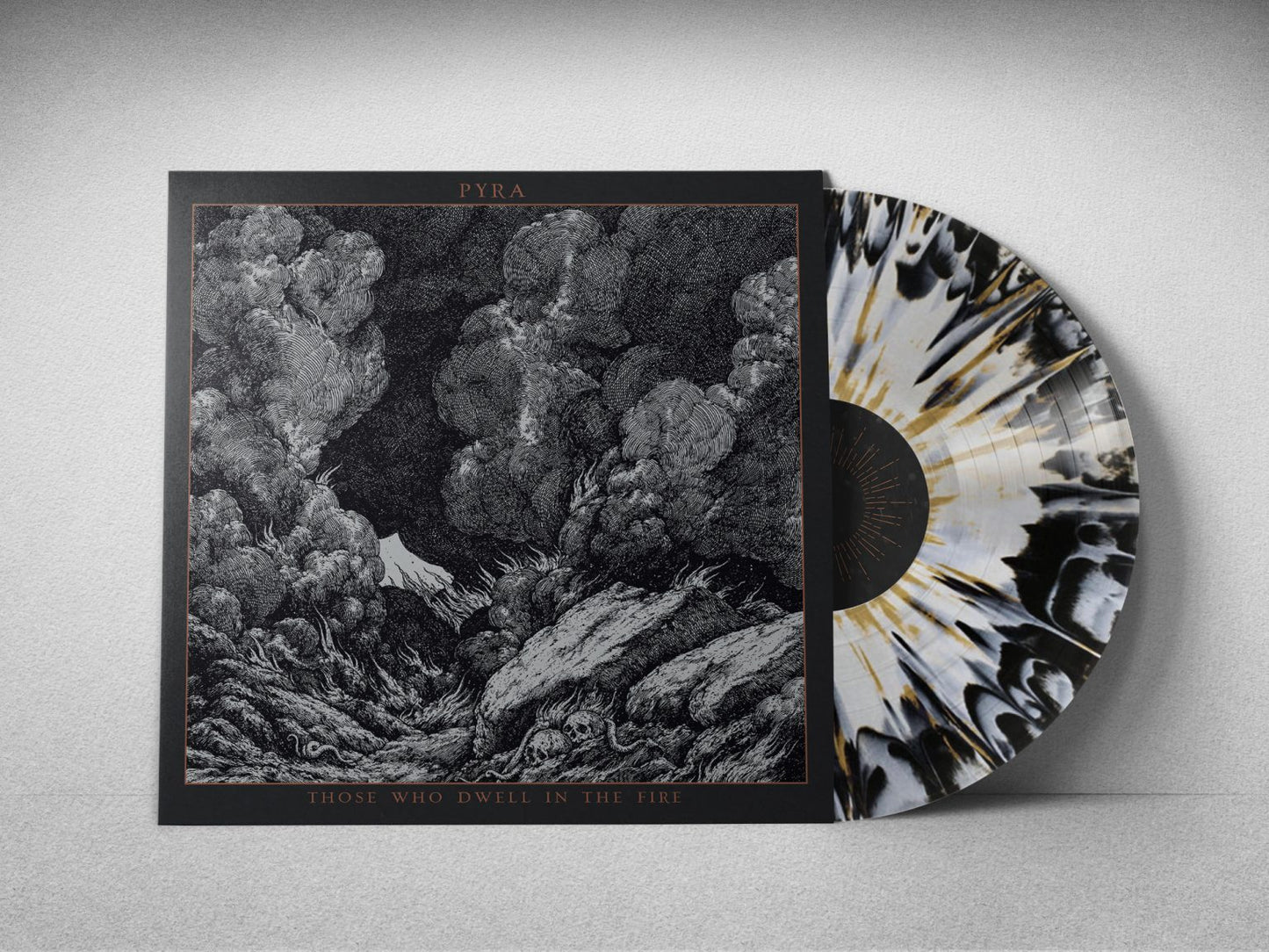 Those Who Dwell in the Fire (Undurchsichtiges Weiß / Schwarzer Strudel mit Gold-Spritzer LP)
