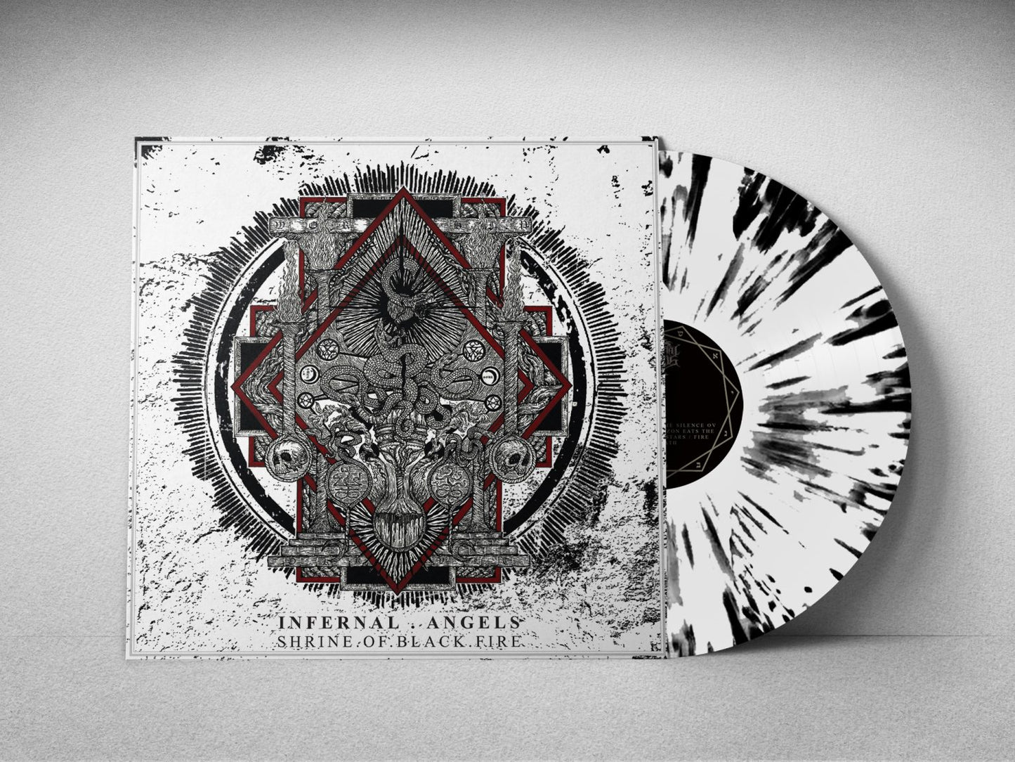 Shrine of Black Fire (Opake weiße / schwarze Sprenkel-LP)